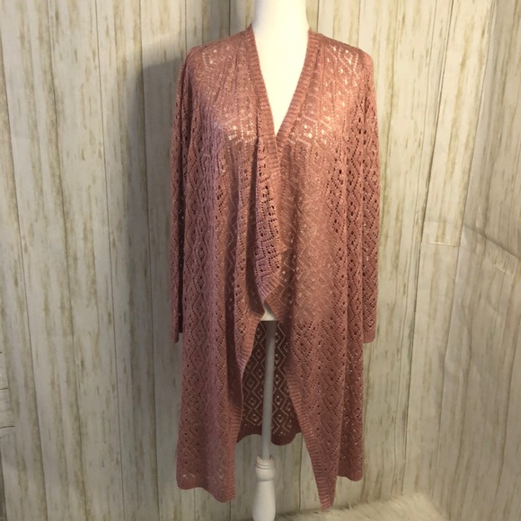 Torrid mauve pink diamond size 1 women’s cardigan - Picture 3 of 12